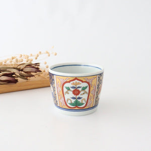 Soba choko window flower picture porcelain Rinkurou kiln Hasami ware-TOP
