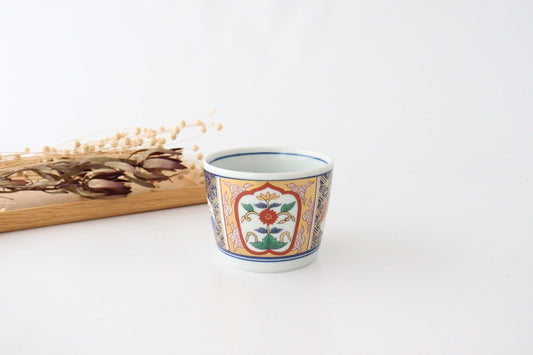 Soba choko window flower picture porcelain Rinkurou kiln Hasami ware-TOP