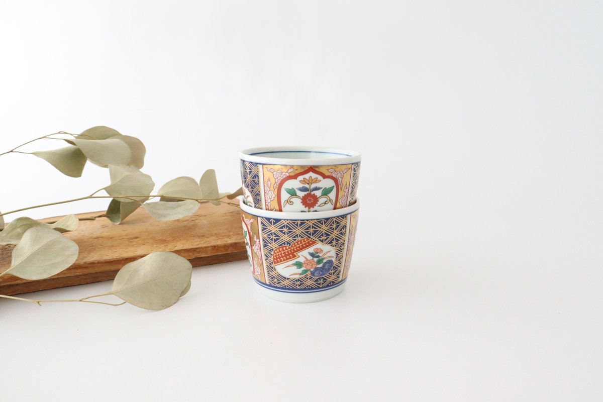 Soba choko window flower picture porcelain Rinkurou kiln Hasami ware-Detail4