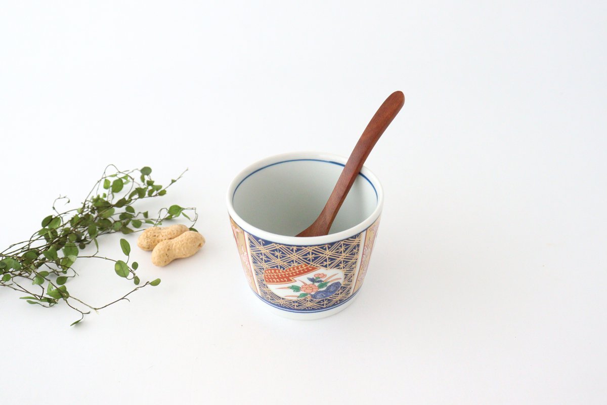 Soba choko window flower picture porcelain Rinkurou kiln Hasami ware-Detail7