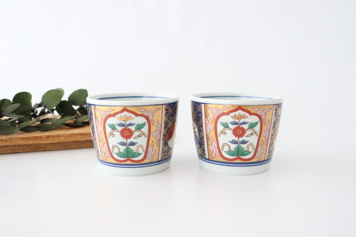 Soba choko window flower picture porcelain Rinkurou kiln Hasami ware-Detail10