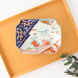 Rinkuro Kiln Octagonal Plate Peony | Sushi Plate Hasami Ware-TOP