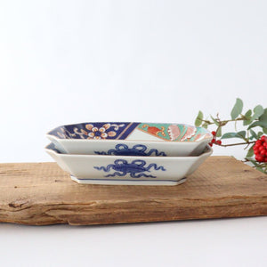 Rinkuro Kiln Octagonal Plate Peony | Sushi Plate Hasami Ware-Detail4