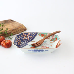 Rinkuro Kiln Octagonal Plate Peony | Sushi Plate Hasami Ware-Detail7