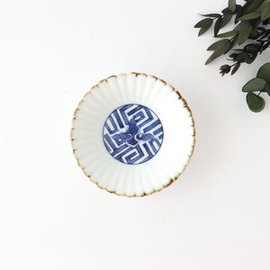 Rinkurou Kiln Chrysanthemum-shaped Small Plate Cloud Pattern | Hasami Ware-TOP