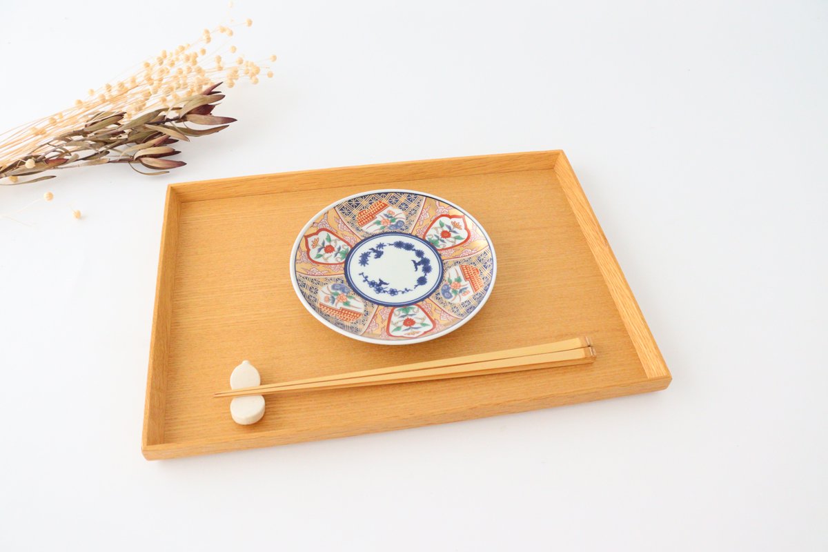 Rinkurou Kiln Small Plate Old Imari Style 12cm/4.7in | Hasami Ware