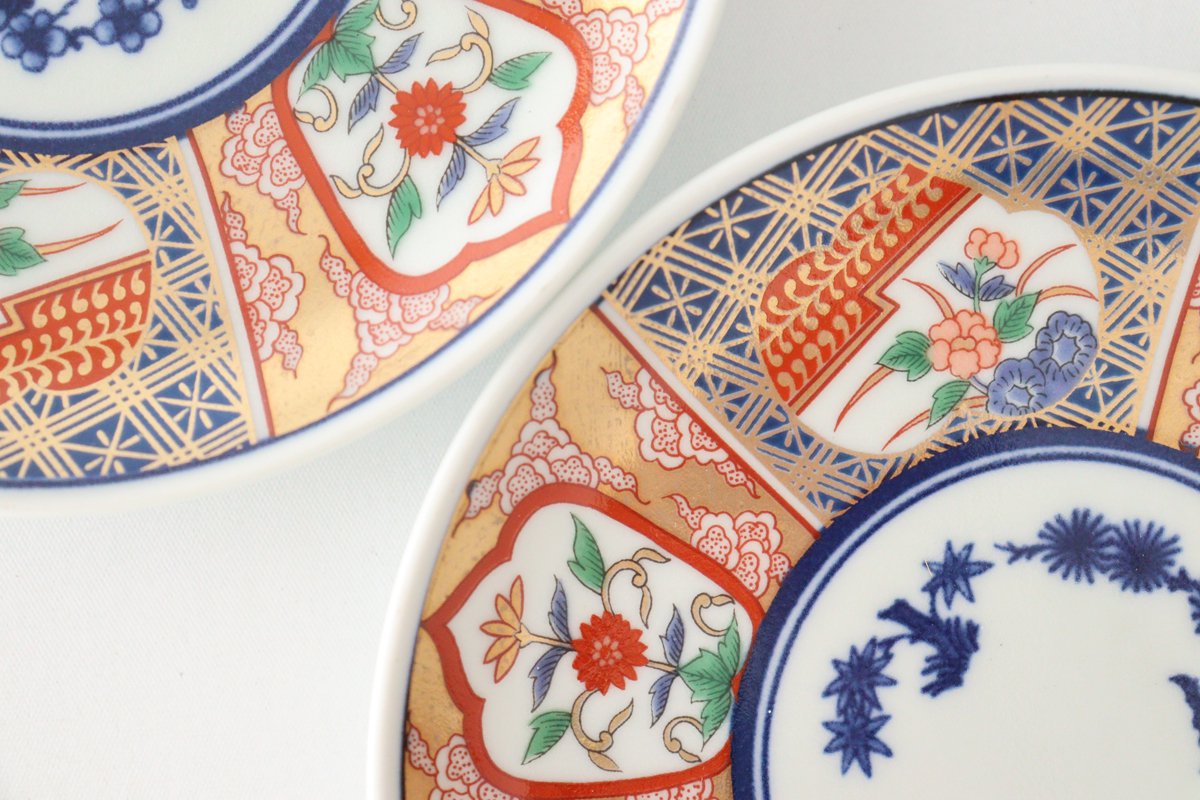 Rinkurou Kiln Small Plate Old Imari Style 12cm/4.7in | Hasami Ware