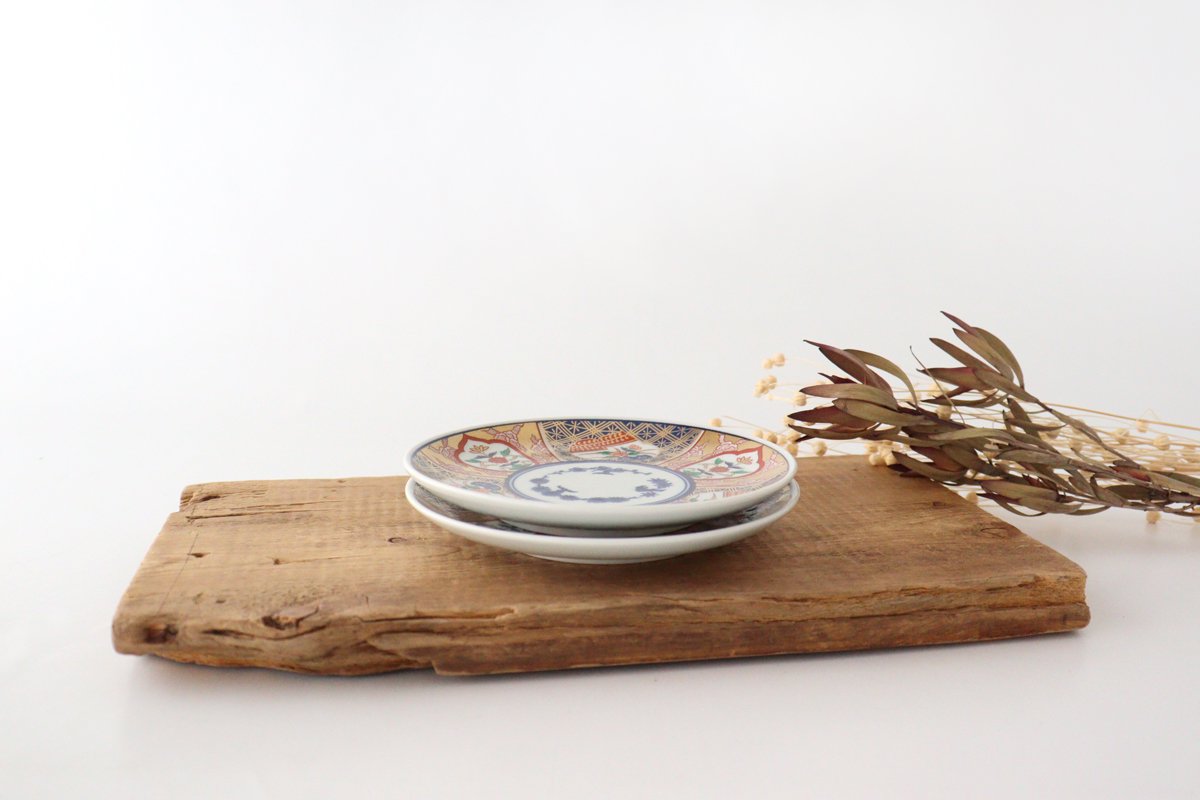 Rinkurou Kiln Small Plate Old Imari Style 12cm/4.7in | Hasami Ware