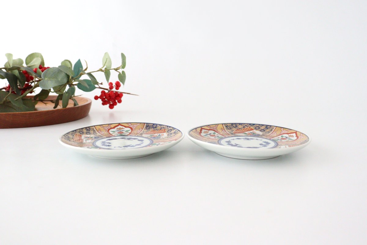 Rinkurou Kiln Small Plate Old Imari Style 12cm/4.7in | Hasami Ware