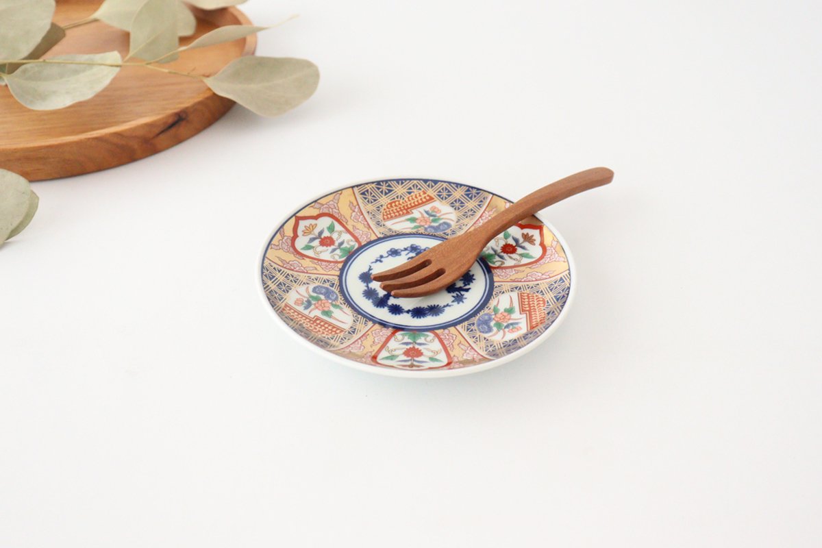 Rinkurou Kiln Small Plate Old Imari Style 12cm/4.7in | Hasami Ware