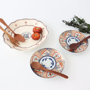 Rinkurou Kiln Small Plate Old Imari Style 12cm/4.7in | Hasami Ware-Detail9