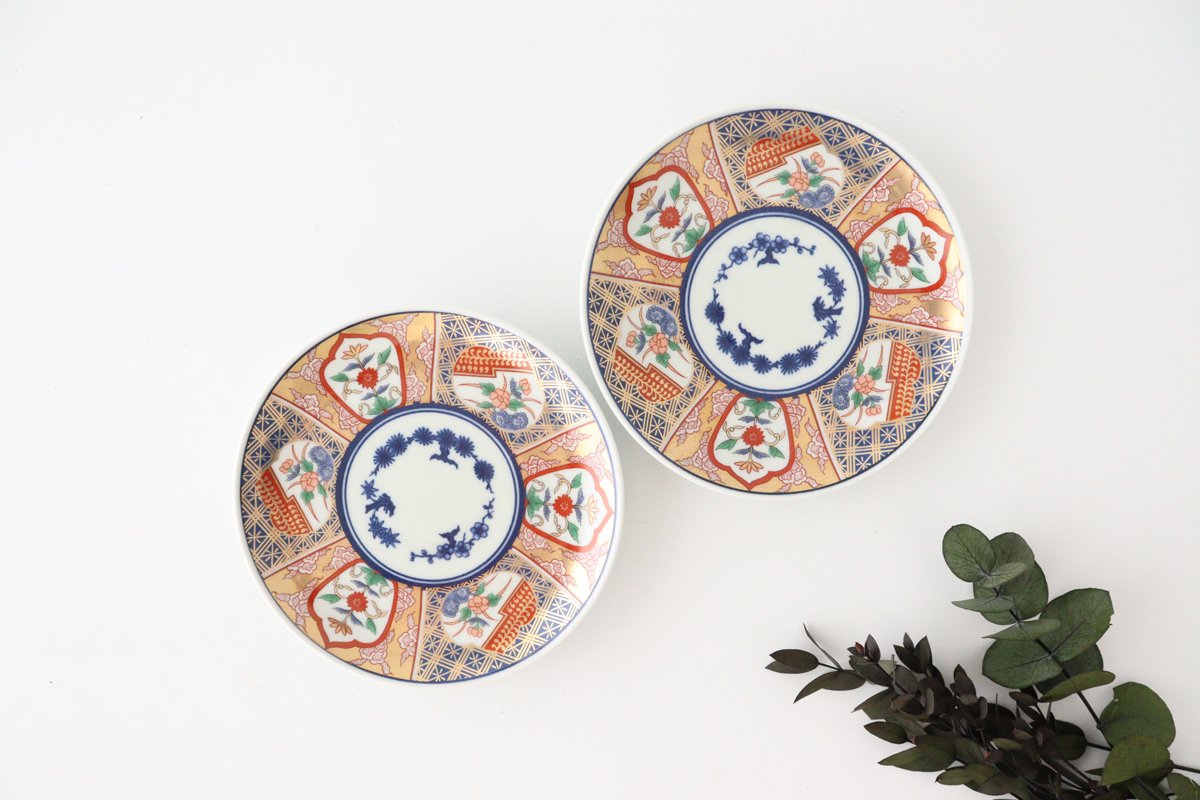 Rinkurou Kiln Small Plate Old Imari Style 12cm/4.7in | Hasami Ware