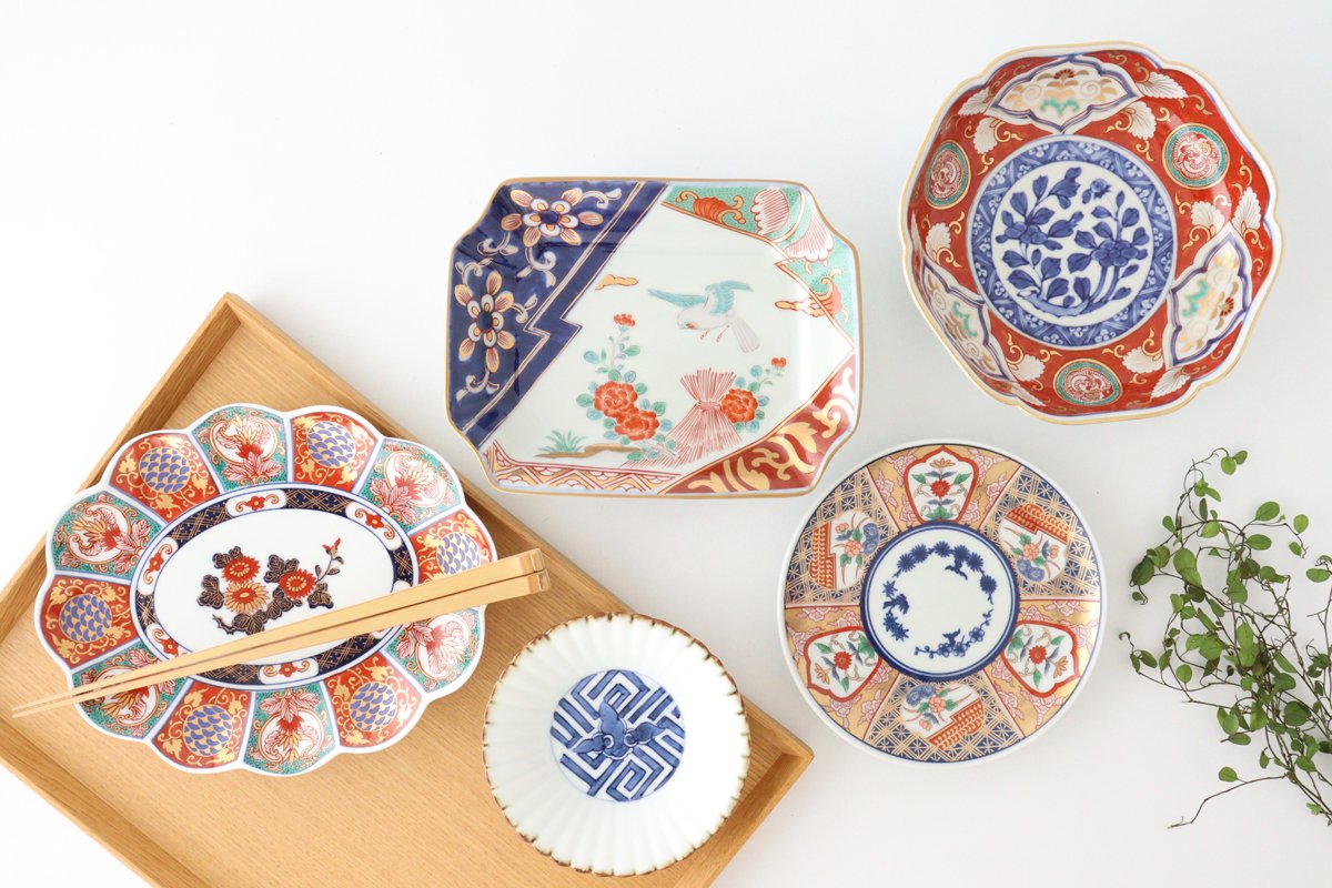 Rinkurou Kiln Chrysanthemum Shaped Plate Old Imari Pattern Red&Green 15cm/5.9in | Hasami Ware-Detail13