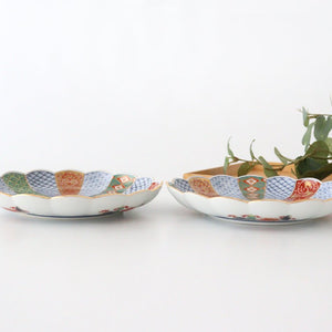 Rinkurou Kiln Chrysanthemum Shaped Plate Old Imari Pattern Red&Green 15cm/5.9in | Hasami Ware-Detail4