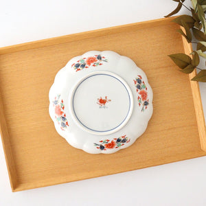 Rinkurou Kiln Chrysanthemum Shaped Plate Old Imari Pattern Red&Green 15cm/5.9in | Hasami Ware-Detail5