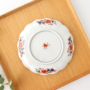 Rinkurou Kiln Chrysanthemum Shaped Plate Old Imari Pattern Red&Green 19.5cm/7.7in | Hasami Ware-Detail5