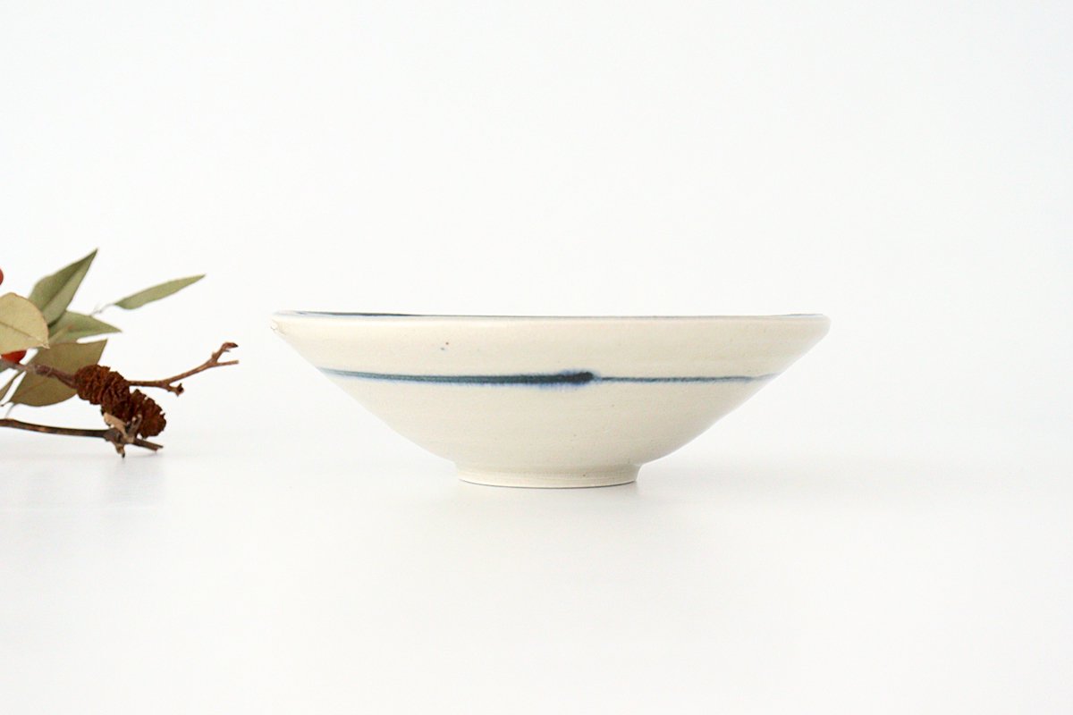 Flat Bowl Blue Flower Annan | Serving Bowl Mino Ware
