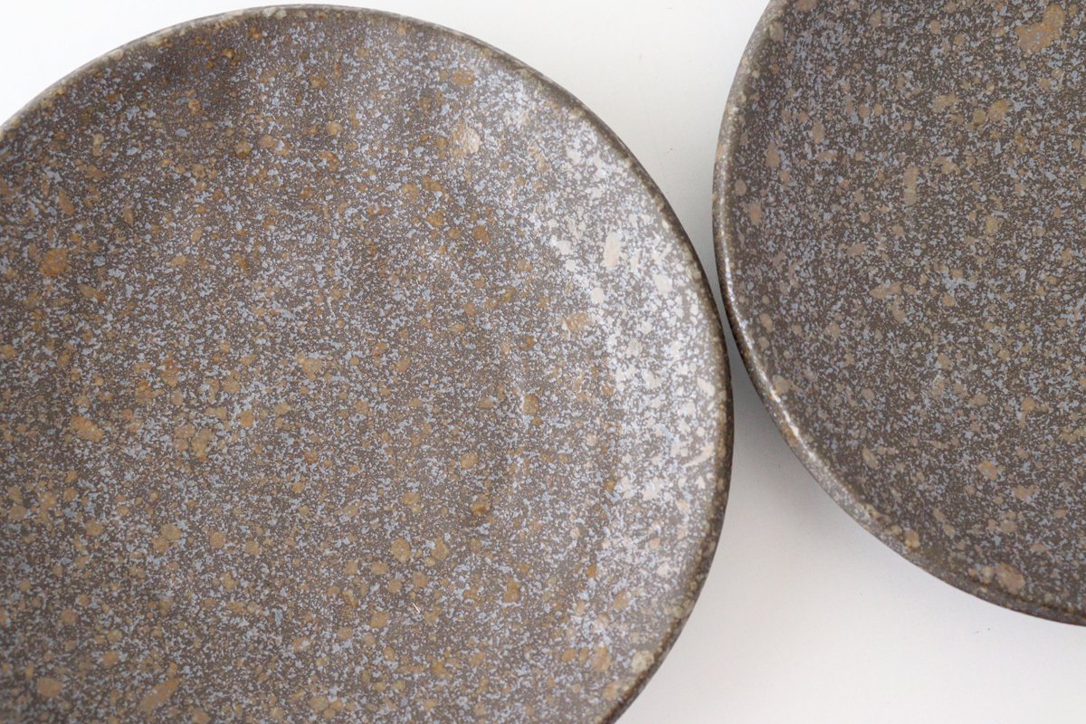 Spica Round Plate Brown 15cm/5.9in | Mino Ware