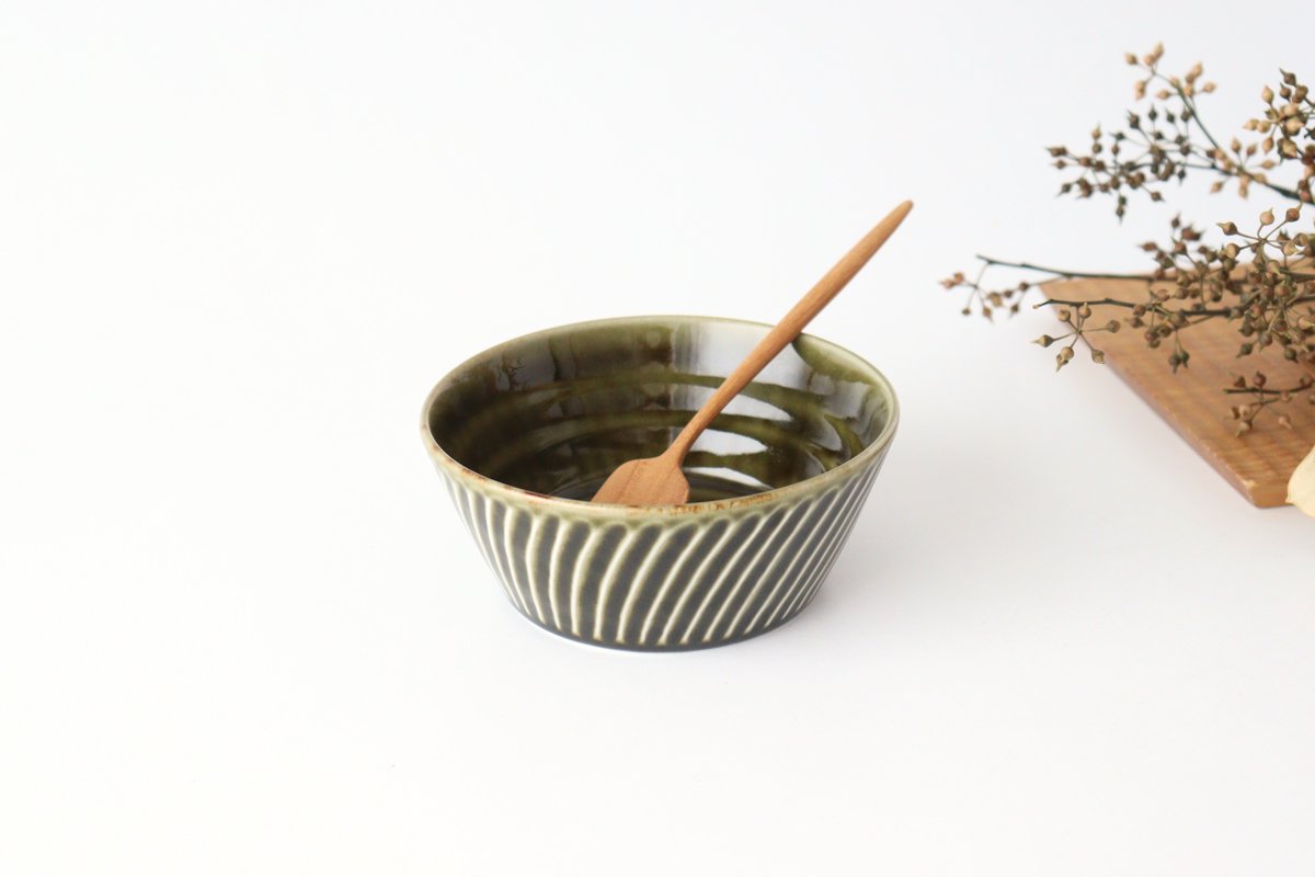 Bowl Oribe M Porcelain Laurel Mino Ware
