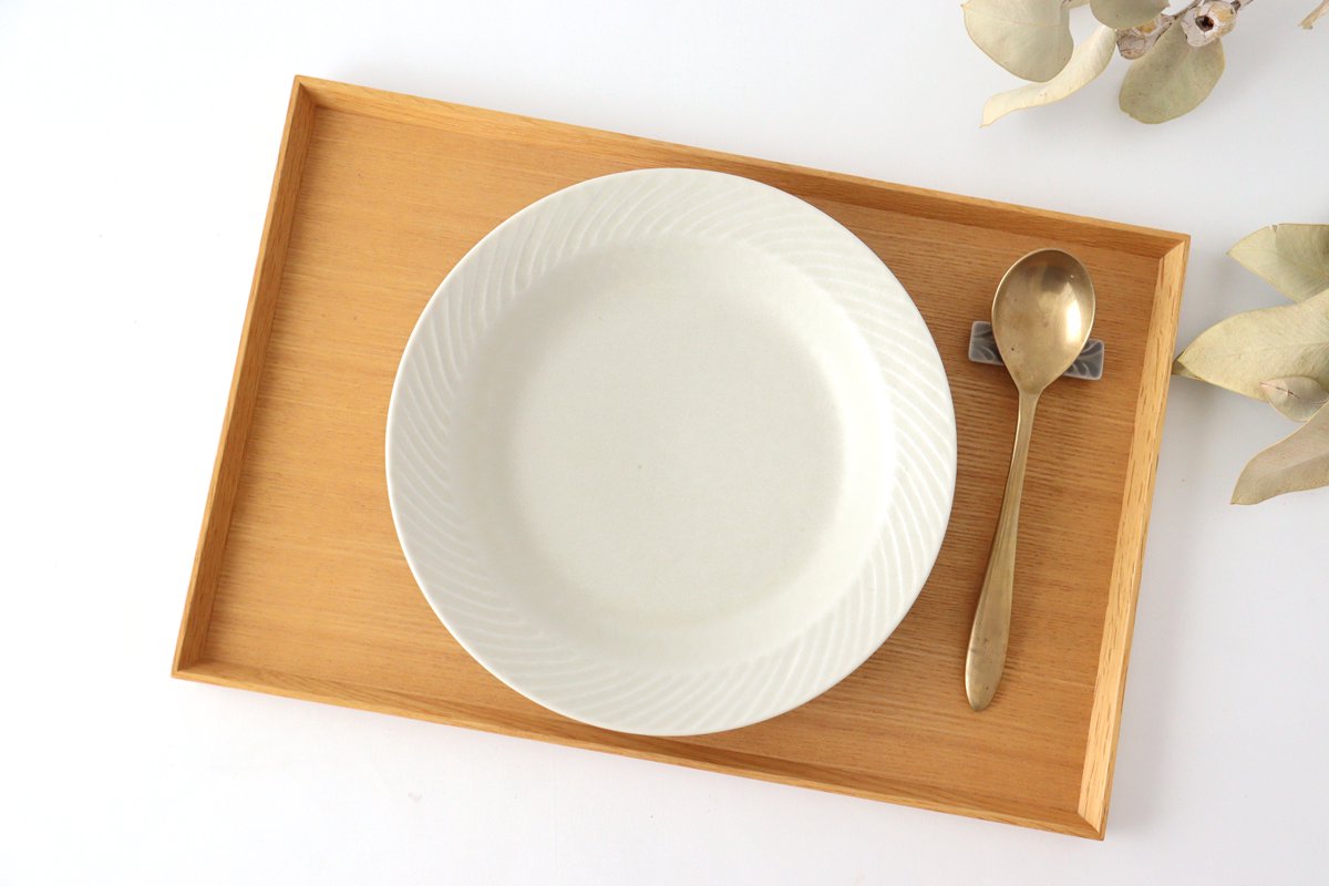 Laurel Deep Plate White 21cm/8.3in l Mino Ware