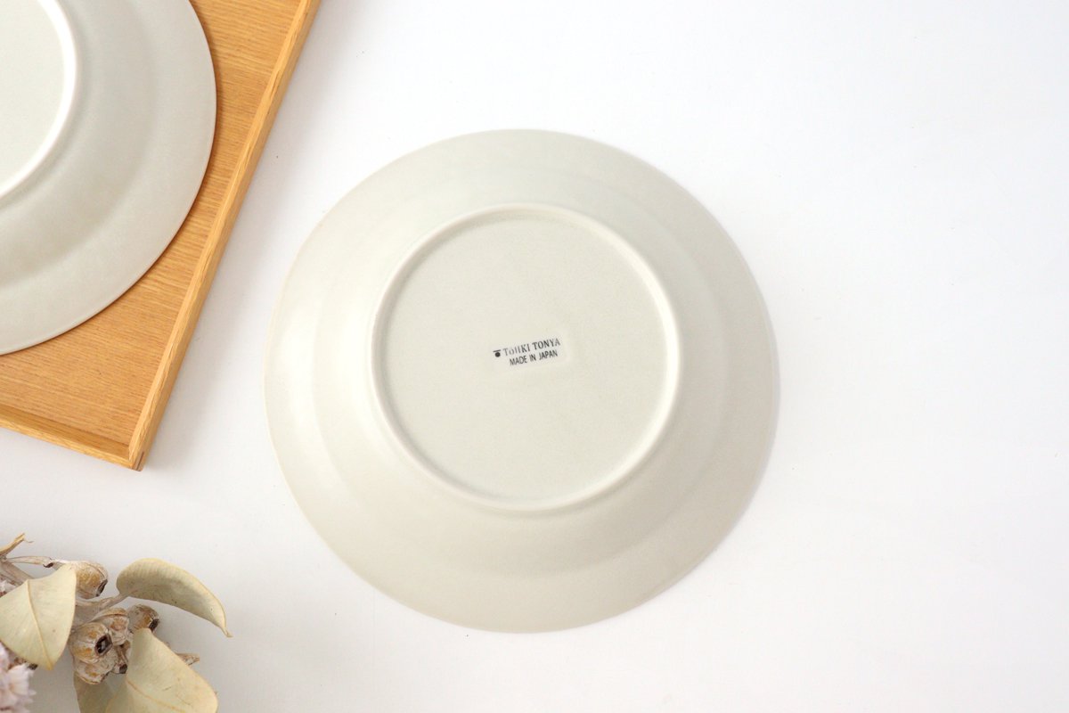 Laurel Deep Plate White 21cm/8.3in l Mino Ware