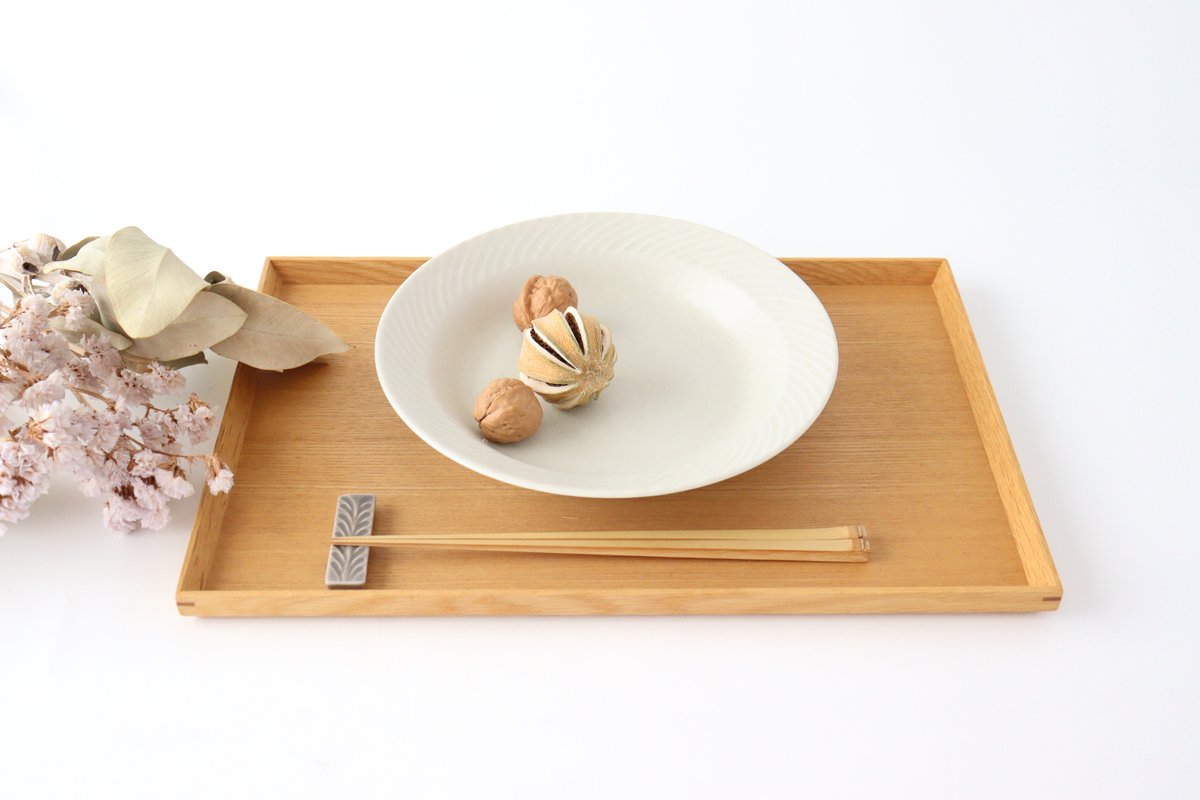 Laurel Deep Plate White 21cm/8.3in l Mino Ware