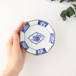 Rinkurou Kiln Decagonal Small Plate Plum and Sakura Pattern | Hasami Ware-Detail3