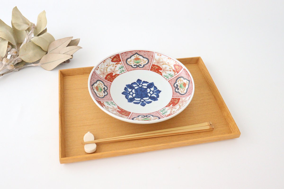 Round Plate Red and Gold 19.7cm/7.8in | Hasami Ware
