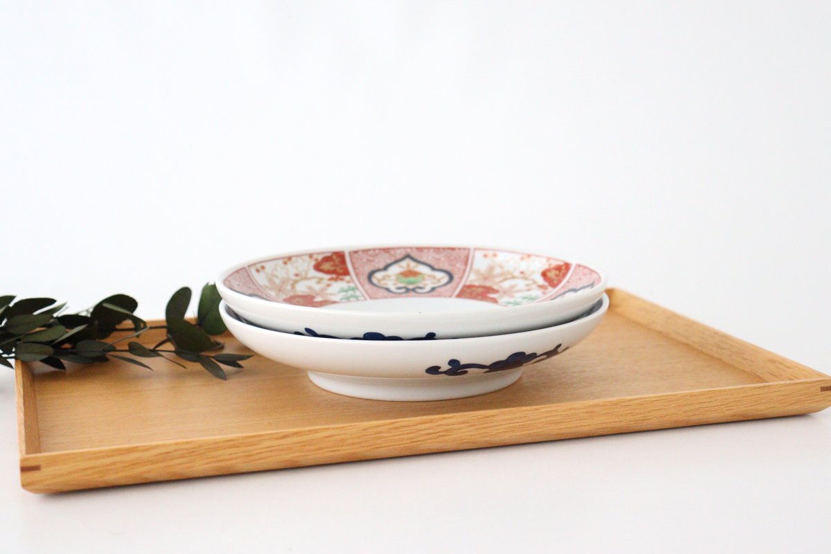 Round Plate Red and Gold 19.7cm/7.8in | Hasami Ware
