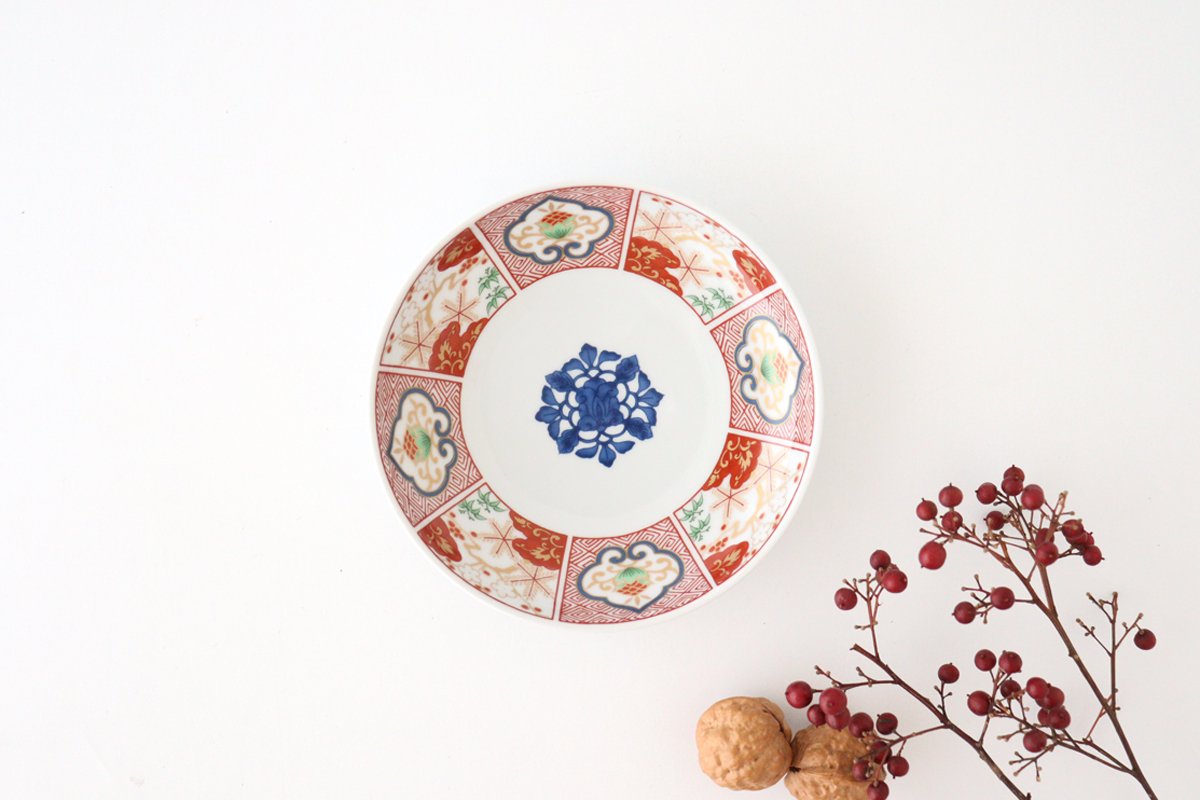 Round Plate Red and Gold 14.8cm/5.8in | Hasami Ware