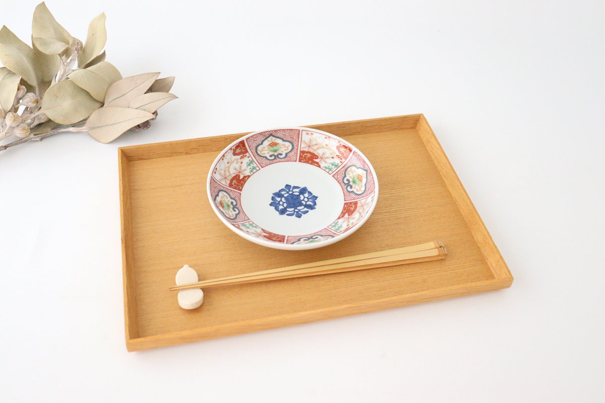 Round Plate Red and Gold 14.8cm/5.8in | Hasami Ware