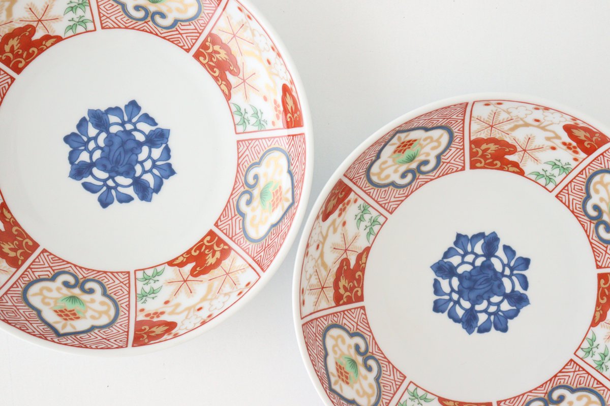 Round Plate Red and Gold 14.8cm/5.8in | Hasami Ware