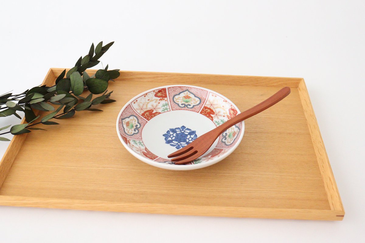 Round Plate Red and Gold 14.8cm/5.8in | Hasami Ware
