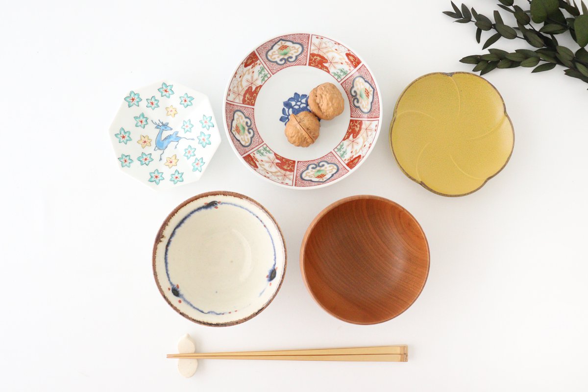Round Plate Red and Gold 14.8cm/5.8in | Hasami Ware