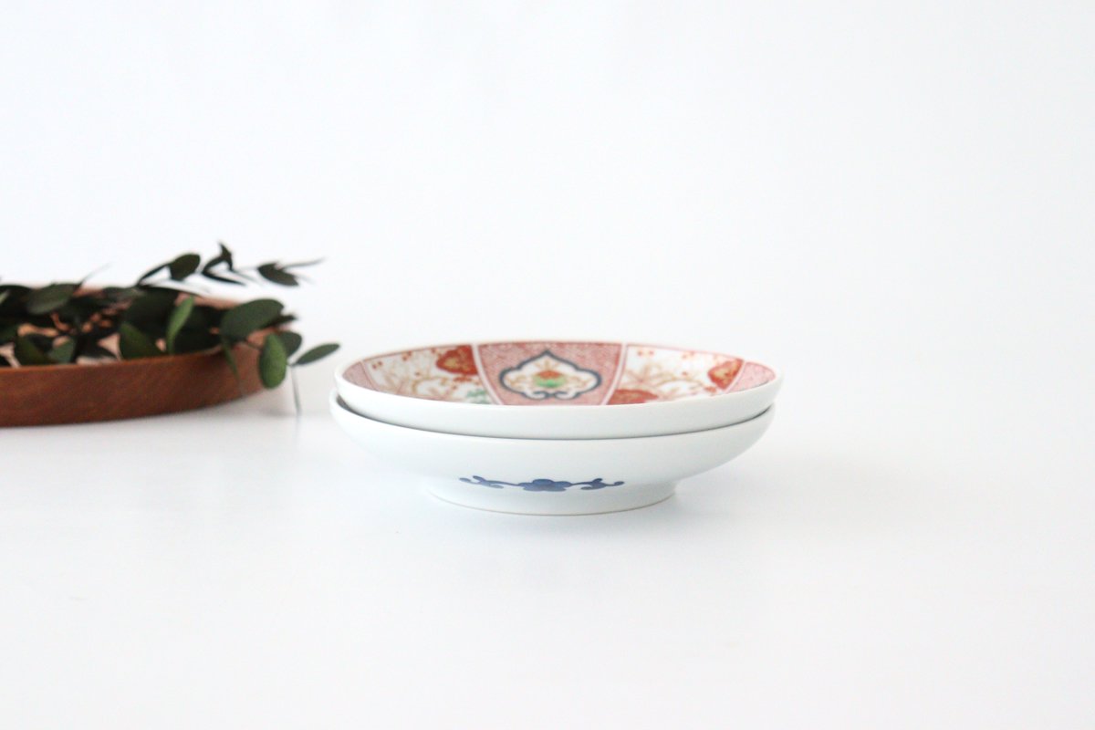 Round Plate Red and Gold 14.8cm/5.8in | Hasami Ware