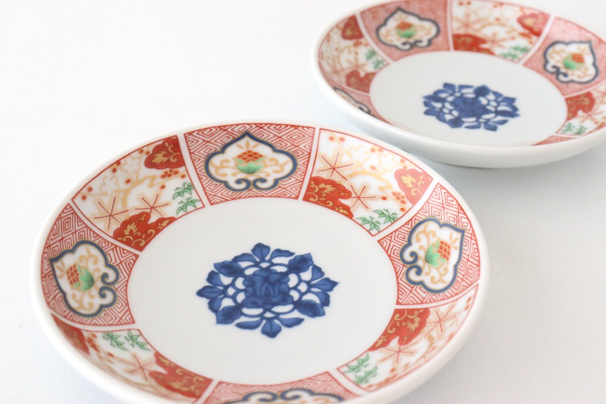 Small Plate Colored Paintings with Gold | Hasami Ware