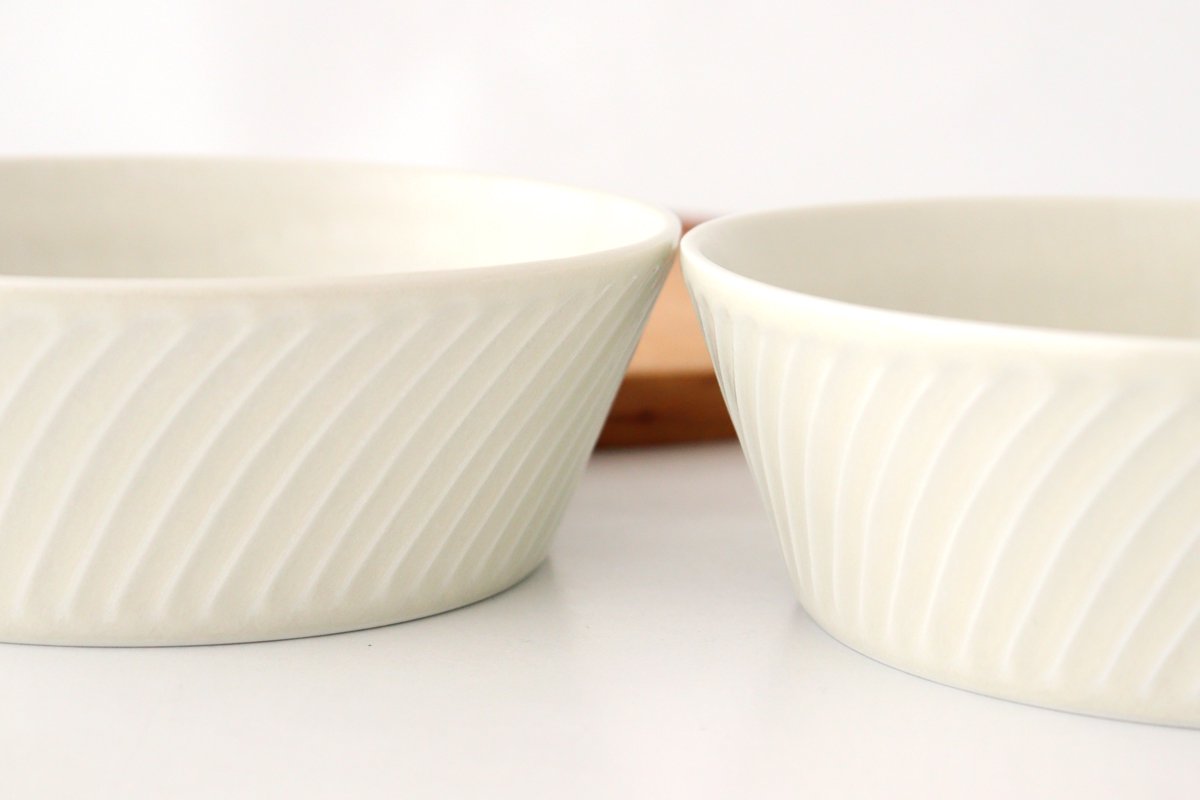 Laurel Bowl White L l Serving Bowl Mino Ware