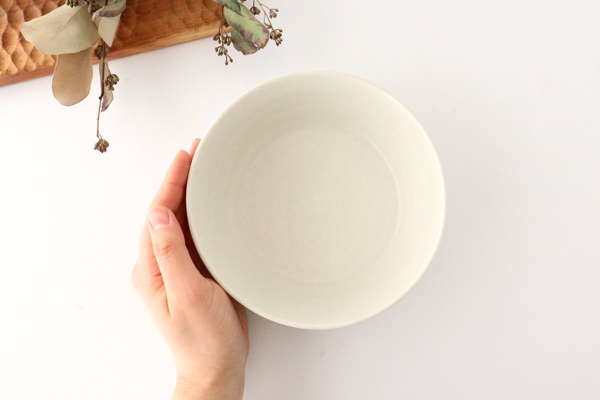 Laurel Bowl White L l Serving Bowl Mino Ware