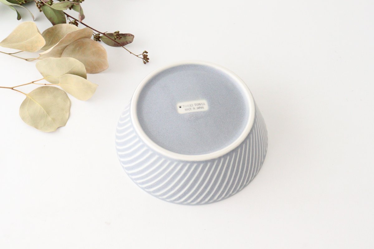 Laurel Bowl Blue L l Serving Bowl Mino Ware