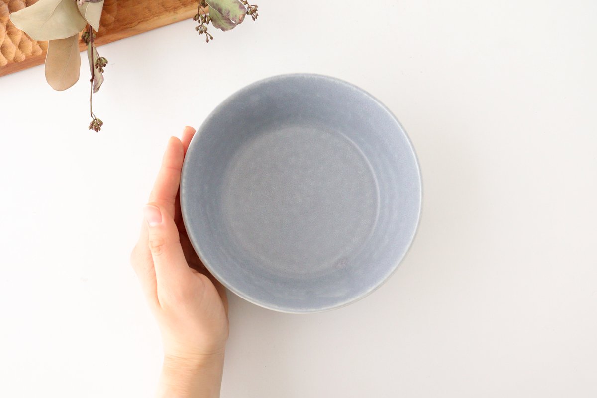 Laurel Bowl Blue L l Serving Bowl Mino Ware