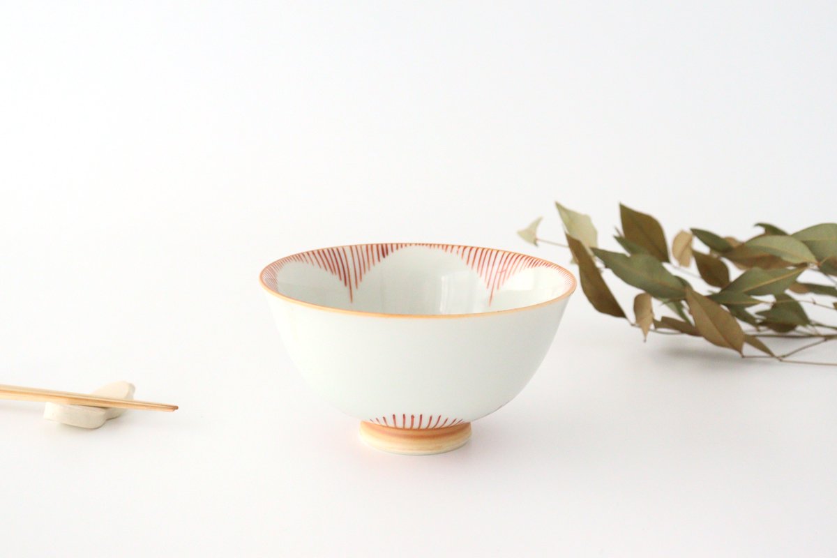 Rice Bowl Red Flower Small | Arita Ware