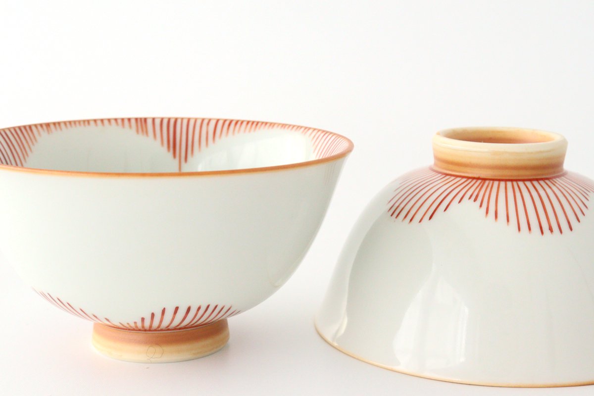 Rice Bowl Red Flower Small | Arita Ware