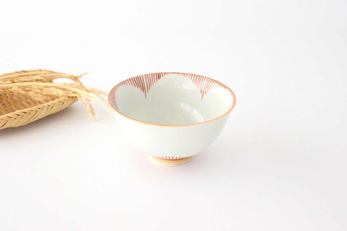 Rice Bowl Red Flower Small | Arita Ware