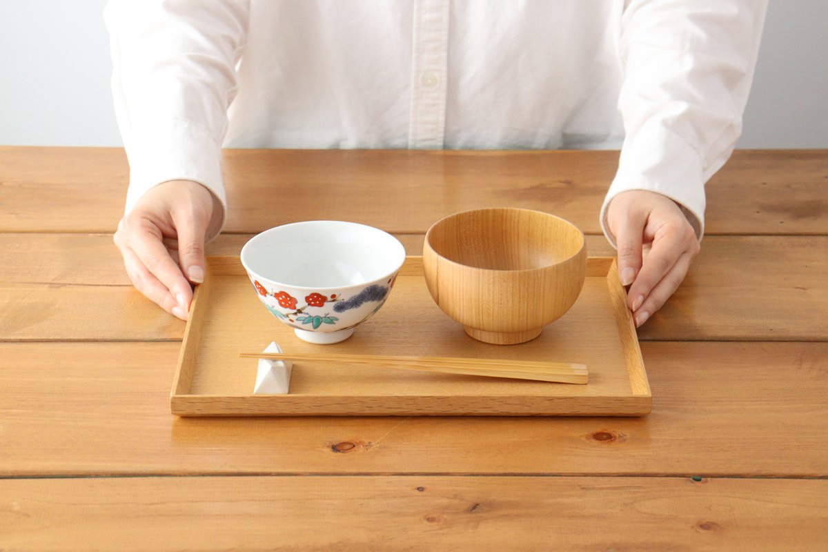 Rice Bowl Sho-chiku-bai Red | Imari Ware