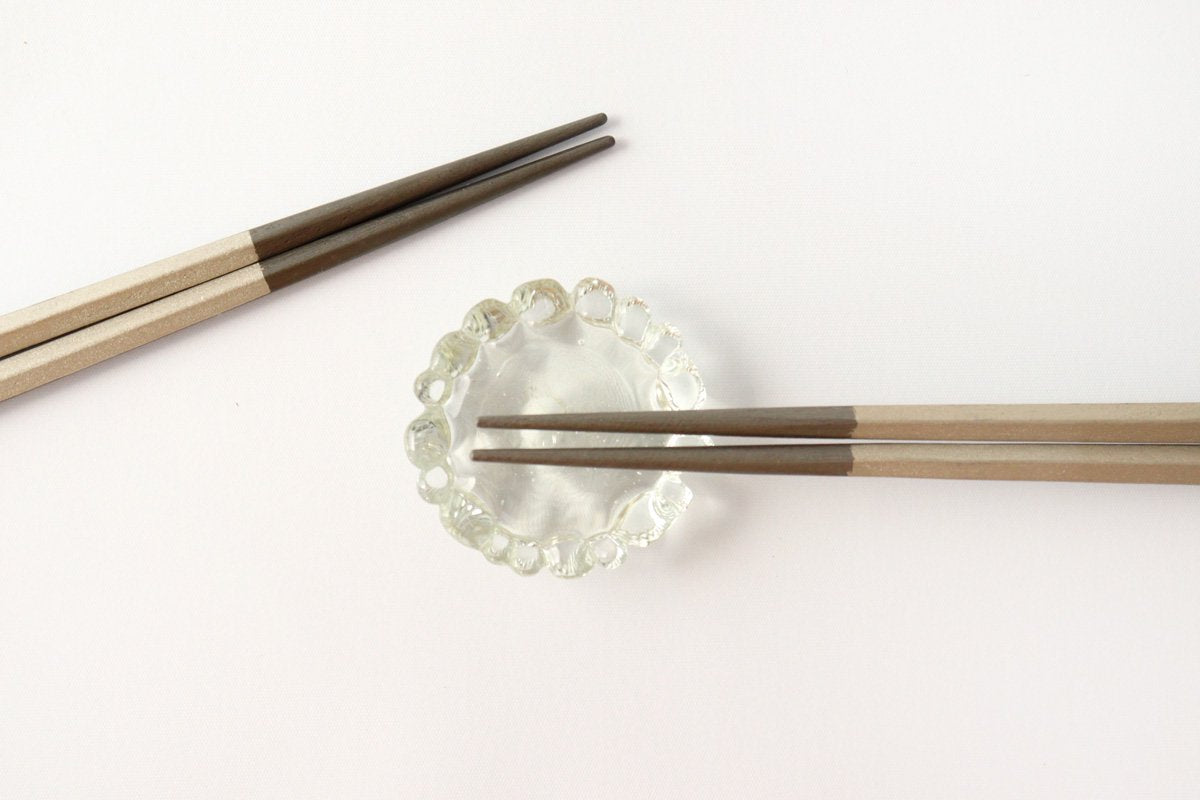 KORINDO Pentagonal Chopsticks Wipe Lacquer Black Silver 23.5cm /9.25in