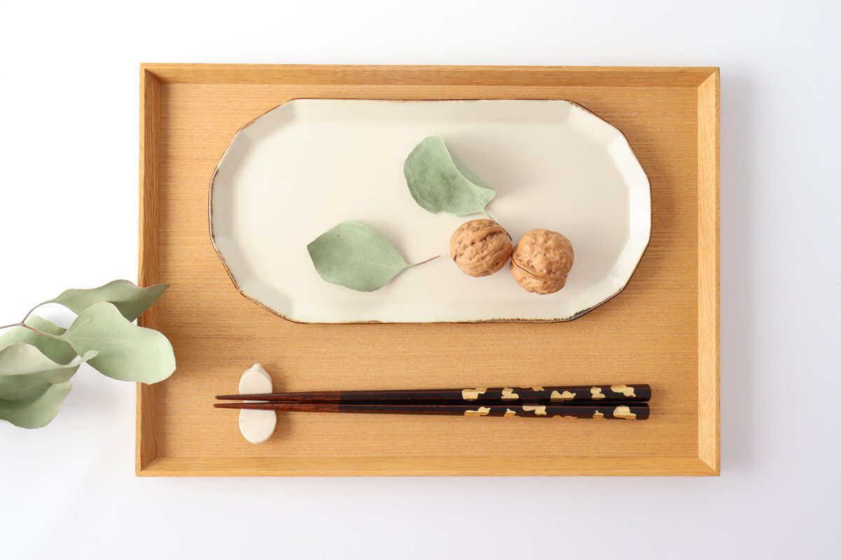 KORINDO Echizen Chopsticks Hexagonal Gold Leaf Rokugon Tame 23.0cm /9.05in