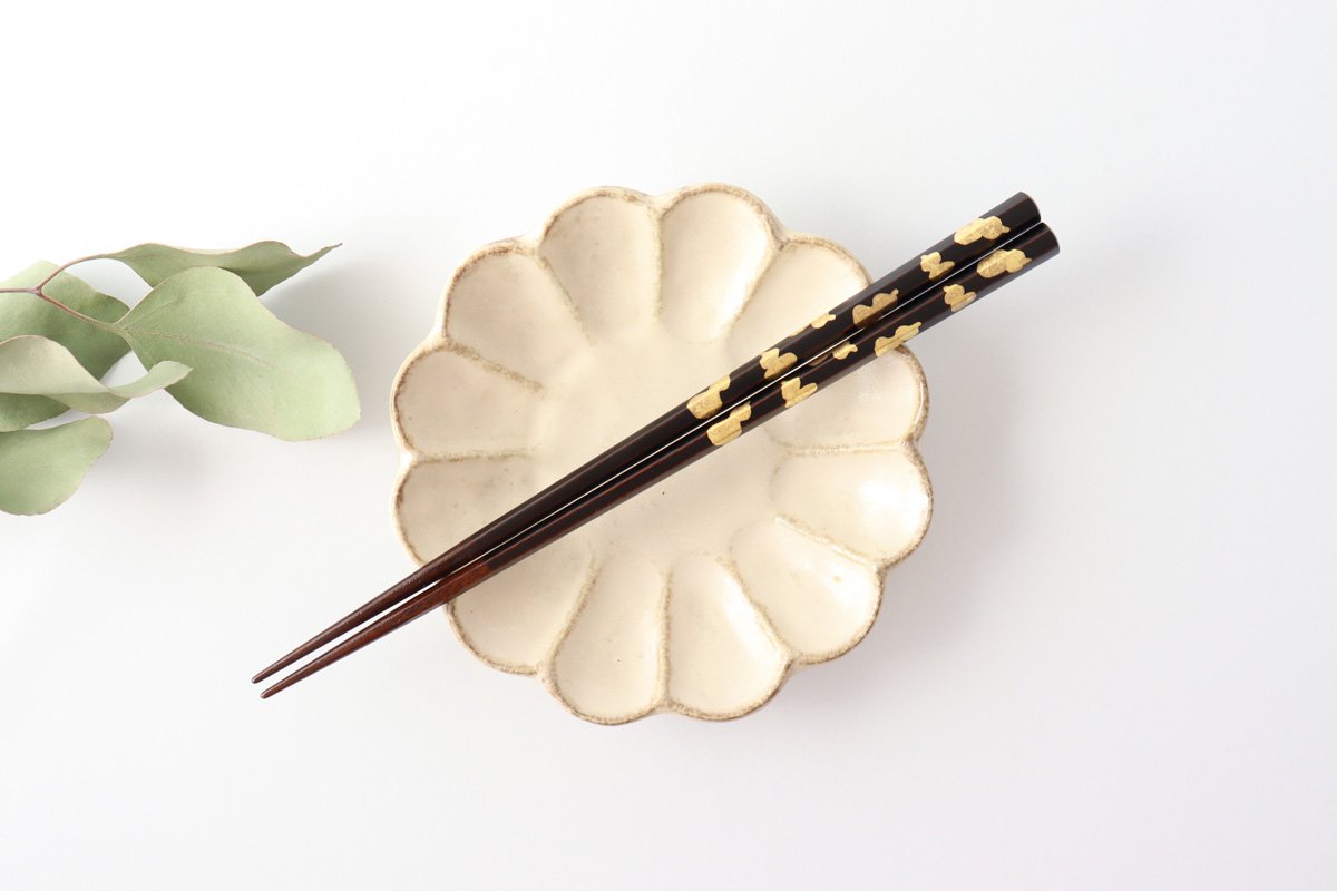KORINDO Echizen Chopsticks Hexagonal Gold Leaf Rokugon Tame 23.0cm /9.05in