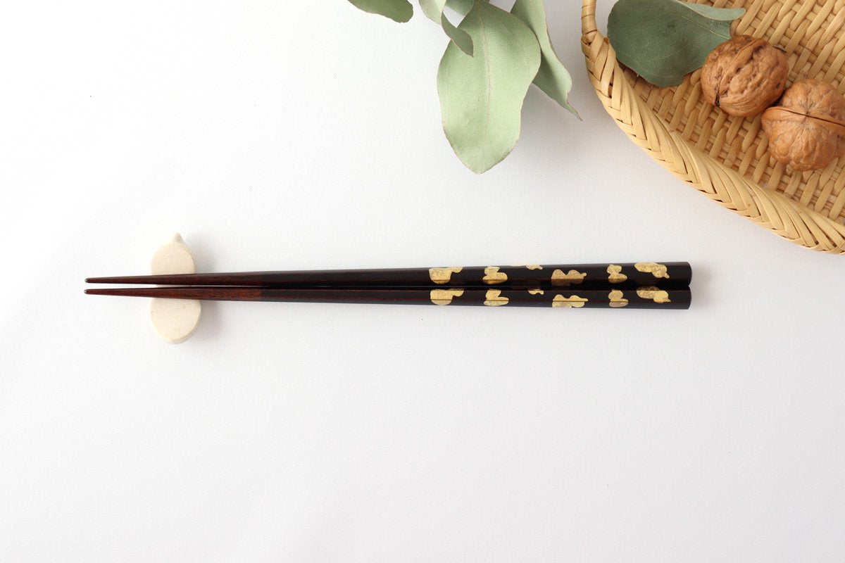 KORINDO Echizen Chopsticks Hexagonal Gold Leaf Rokugon Tame 23.0cm /9.05in
