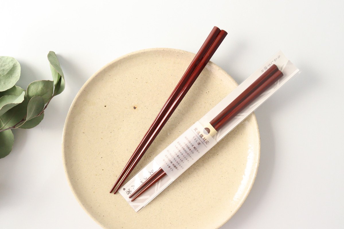 KORINDO Pentagonal Chopsticks Ancient Vermilion 22.5cm /8.85in