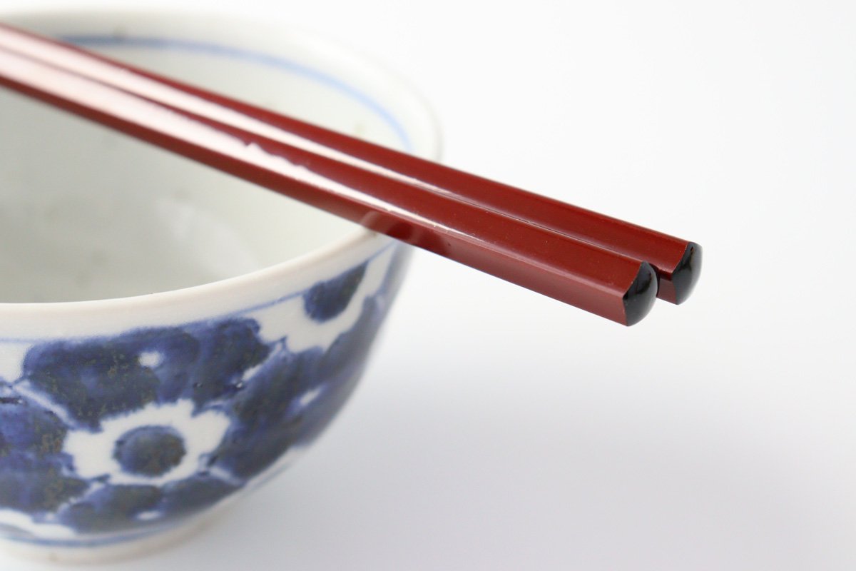 KORINDO Pentagonal Chopsticks Ancient Vermilion 22.5cm /8.85in